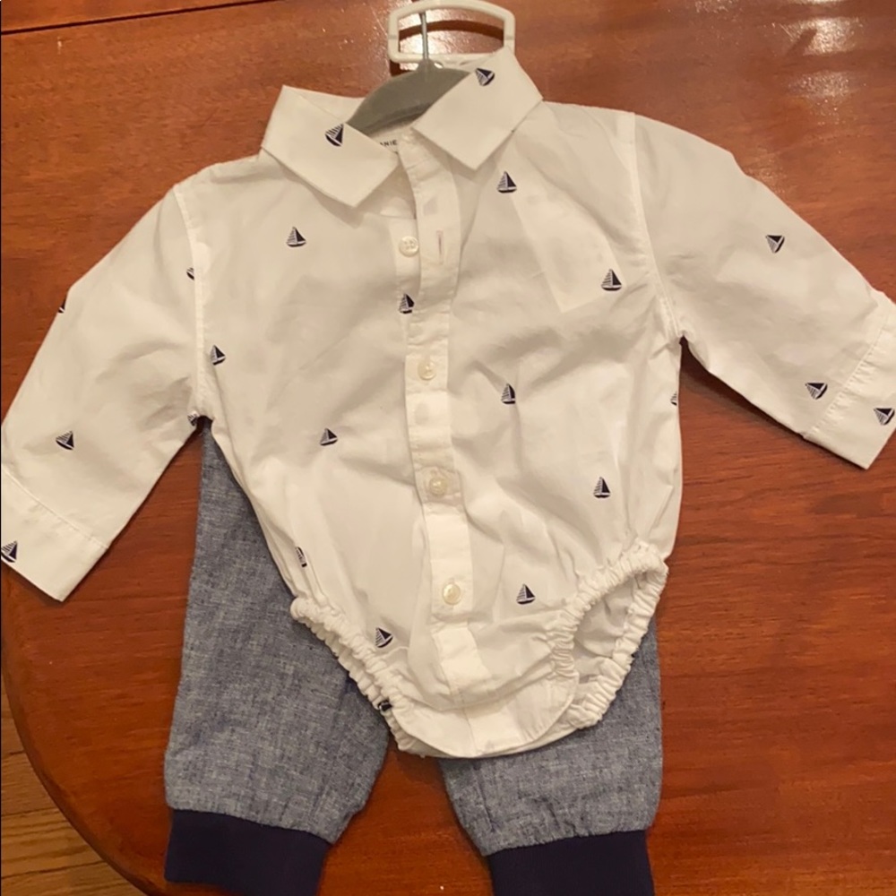 Janie and Jack boys sailboat outfit